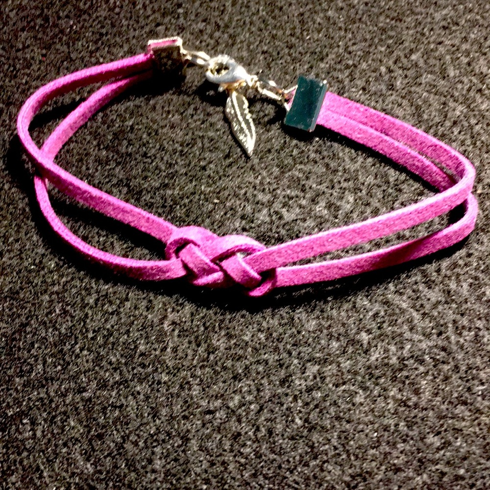 Cord bracelet, color purple, 20 cm long, new hand made.